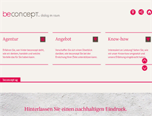 Tablet Screenshot of beconcept.ch